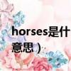 horses是什么意思中文翻译（horses是什么意思）