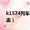 k1574列车时刻表查询（k1574次列车时刻表）