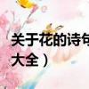 关于花的诗句古诗大全集（关于花的诗句古诗大全）