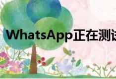 WhatsApp正在测试允许企业添加封面照片